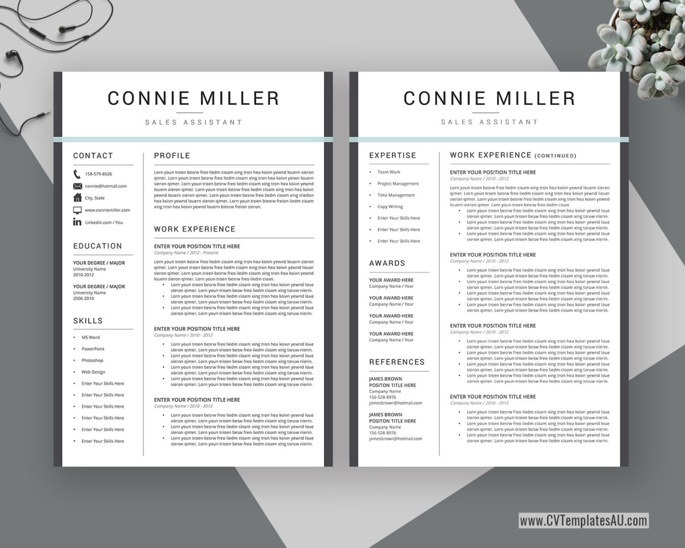 ms word creative resume template free download